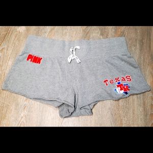 Pink Victoria Secret Texas Rangers Lounge Shorts